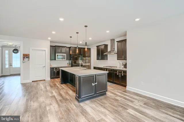a bathroom with a shower and a mirror