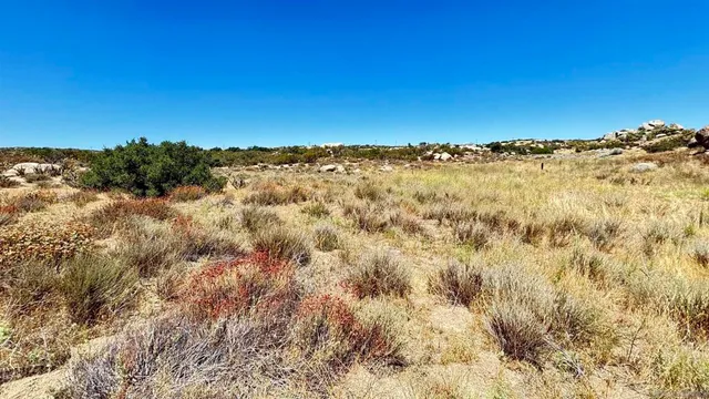 a view of a large building with mountains in the background