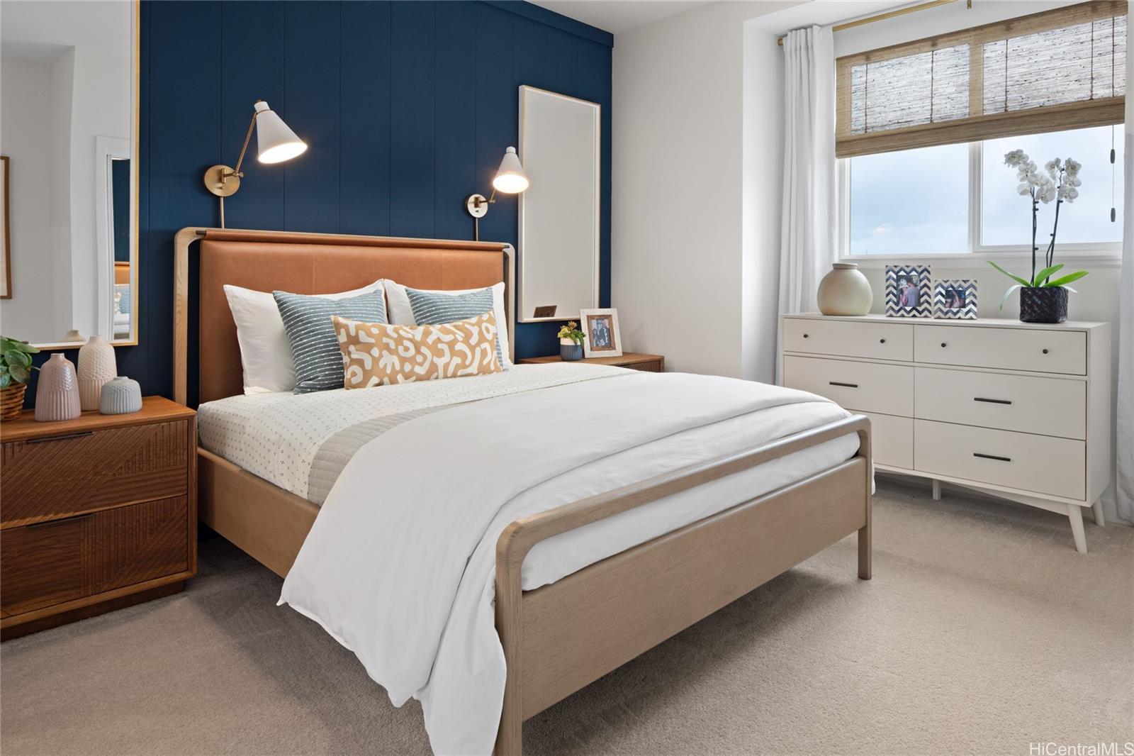 91-1101 Franklin D Roosevelt Avenue, Unit 363 Kapolei, HI 96707 - Photo 5 of 21 a bedroom with a bed and a window