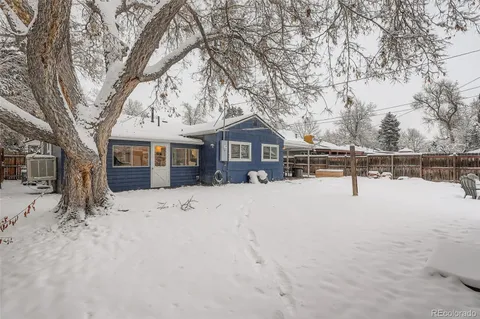 a view of a house with a large tree in front of it
