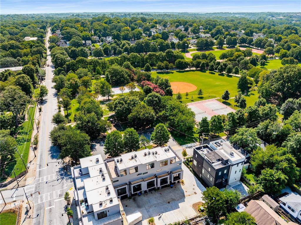 105 Georgia Avenue Southeast, Unit 8 Atlanta, GA 30312 - Photo 32 of 33 an aerial view of a house with a garden