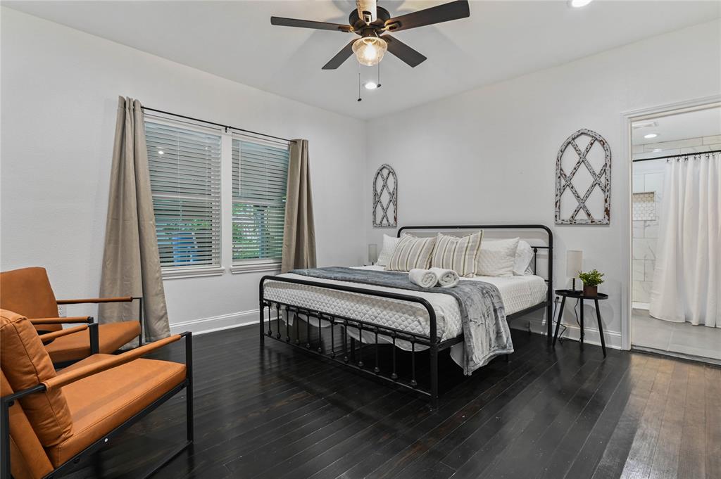 1106 West Chestnut Street Denison, TX 75020 - Photo 33 of 38 Bedroom featuring hardwood / wood-style flooring and ceiling fan