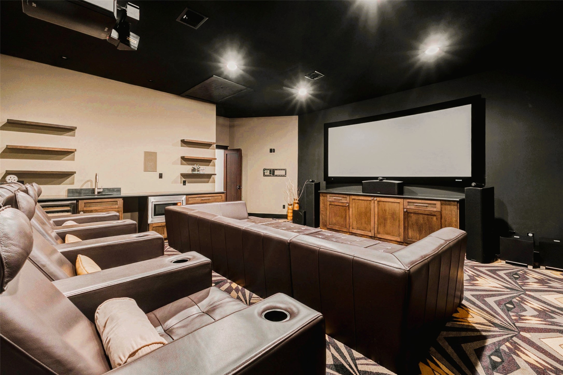 2219 Columbia Street Houston, TX 77008 - Photo 36 of 45 Media room All In-Wall and In-Ceiling Speakers will remain w/ the home