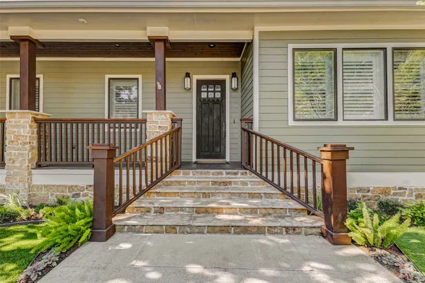 a view of a house with a porch