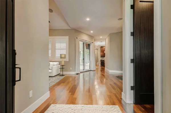 a view of livingroom with furniture and wooden floor