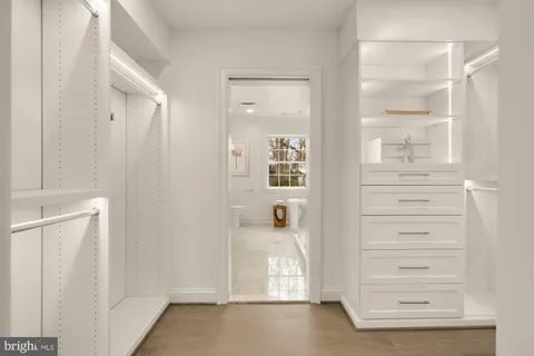 walk in closet with window