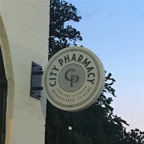 a view of a building with a street