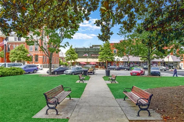 a front view of a building