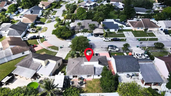 an aerial view of multiple house