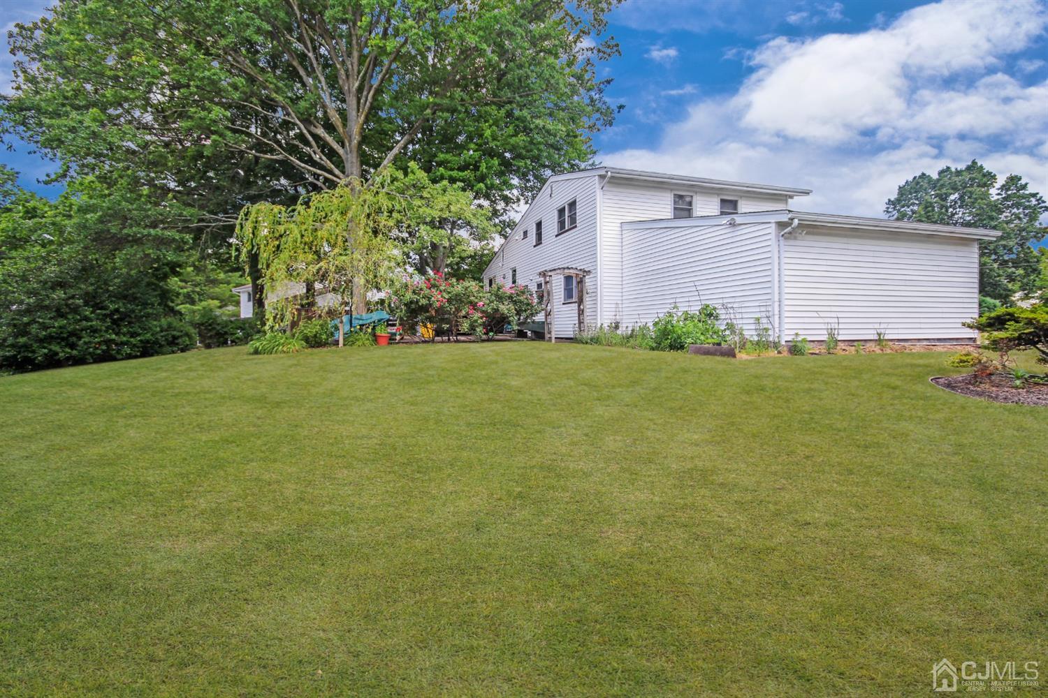 22 Bruning Road East Brunswick, NJ 08816 - Photo 5 of 31 a view of a backyard with plants and large tree