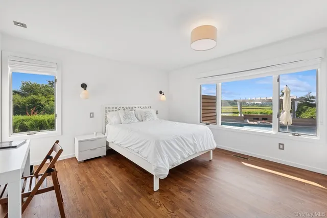 a view of a city with an ocean