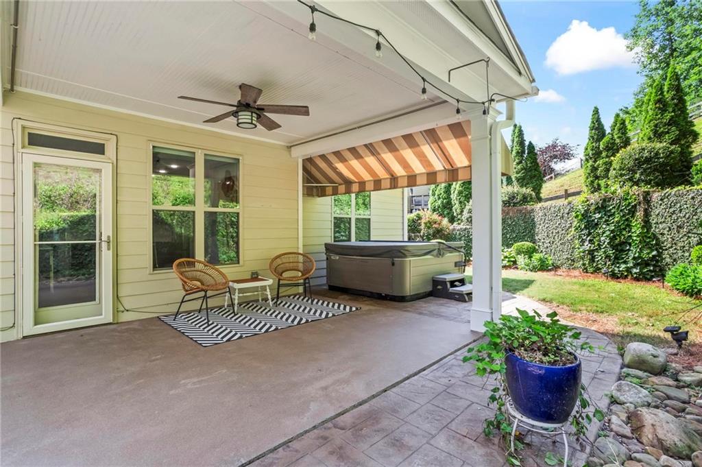 183 Lullwater Lane Dallas, GA 30132 - Photo 33 of 40 a balcony with furniture and a potted plant