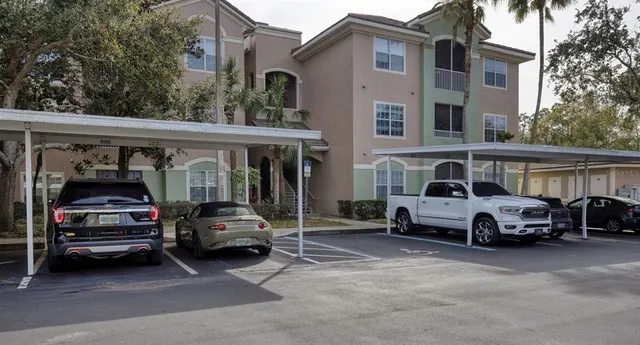 a car parked in front of a house