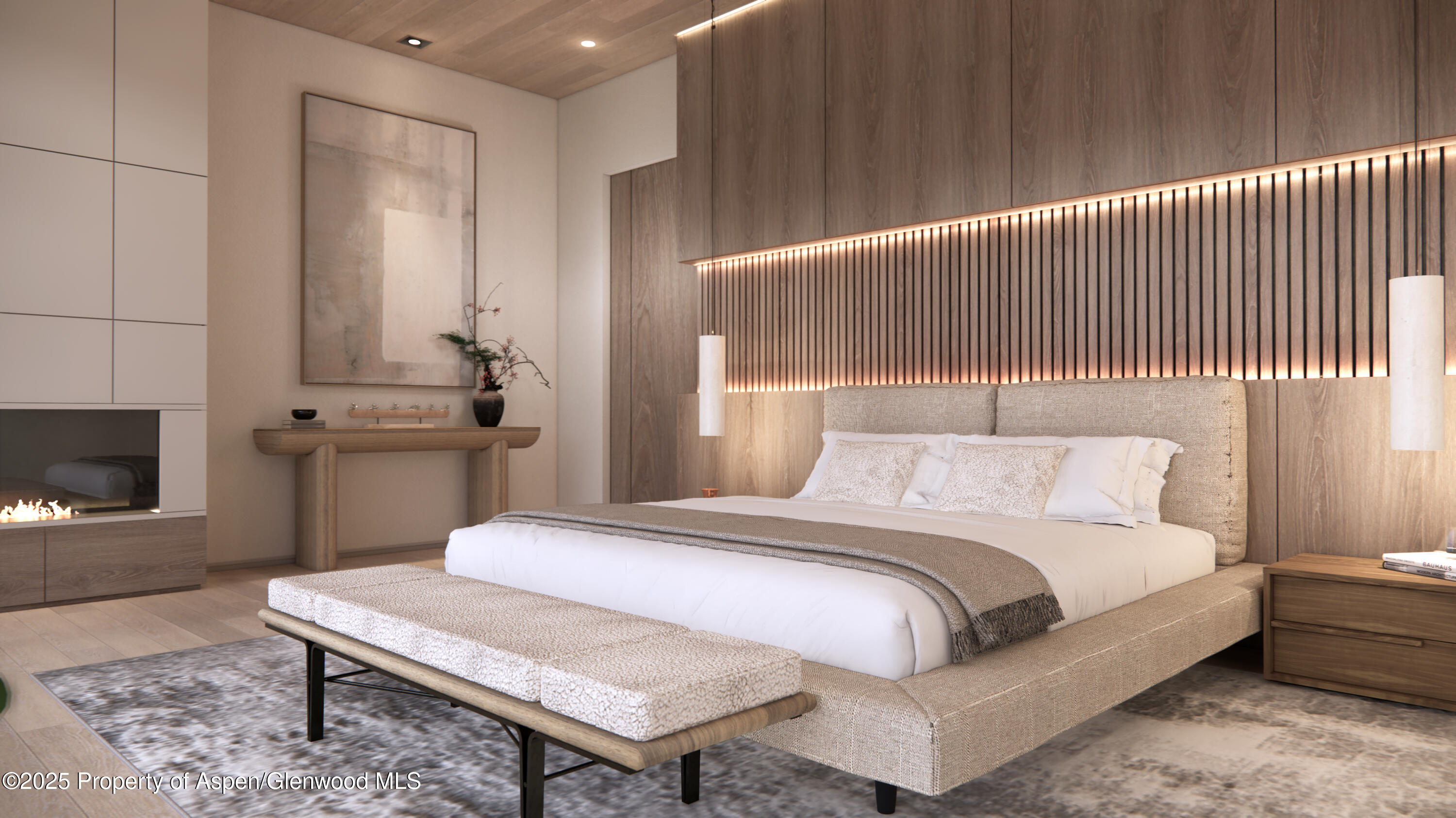 500 Whitecloud Road Carbondale, CO 81623 - Photo 11 of 28 Primary Bed and Fireplace