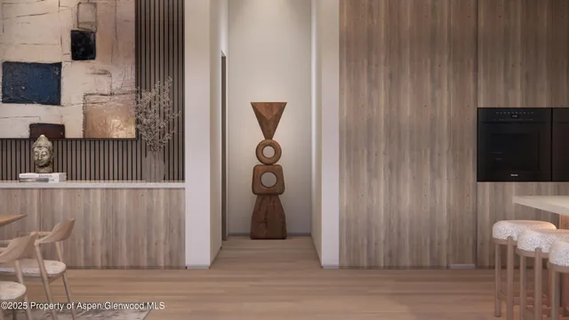 a view of a kitchen from the hallway