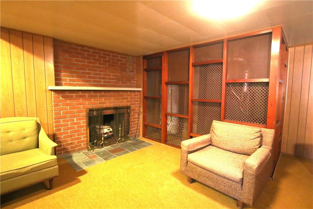 157 Taylor Run Road Monongahela, PA 15063 - Photo 21 of 42 Brick Log Burning Fireplace in Game Room w/ Slate Base. Furnace & Hot Water Tank