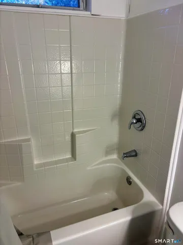 a bathroom with a tub