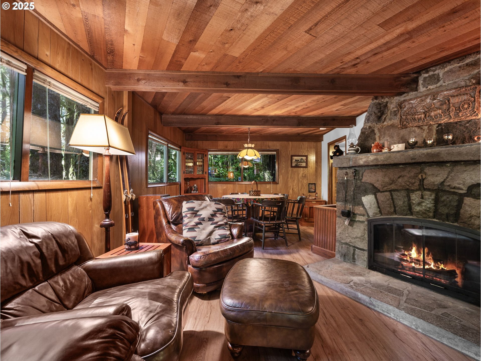26811 East Road 15 Rhododendron, OR 97049 - Photo 3 of 47 a living room with furniture and a fireplace