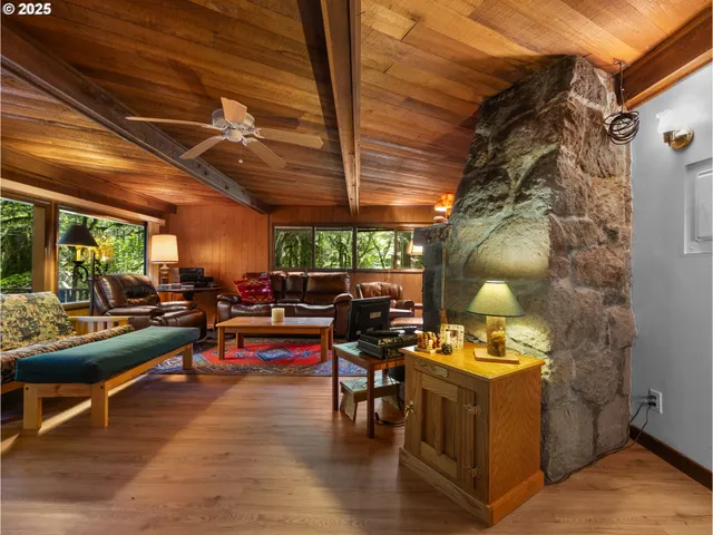 a view of a chairs and table in a patio
