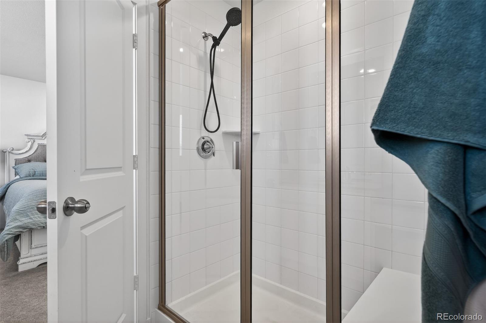 233 Corkscrew Street Elizabeth, CO 80107 - Photo 21 of 33 a bathroom with a shower