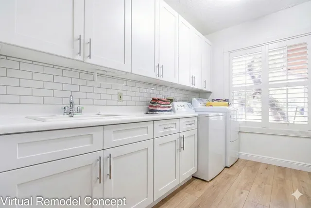 a view of a park with tree s