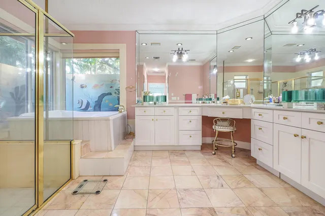 a view of a yard with plants