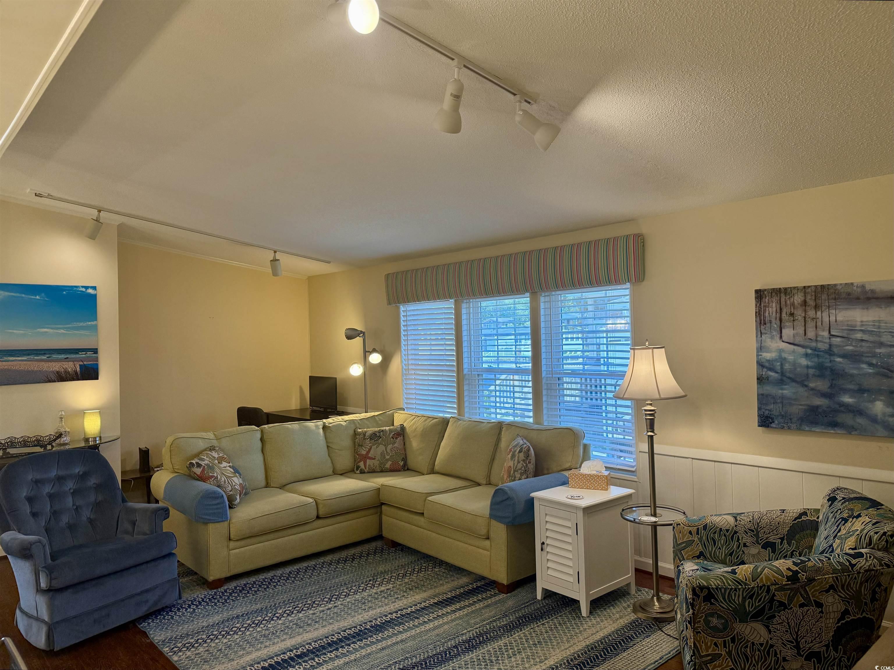 416 Oceanside Drive Surfside Beach, SC 29575 - Photo 5 of 37 Living area with rail lighting