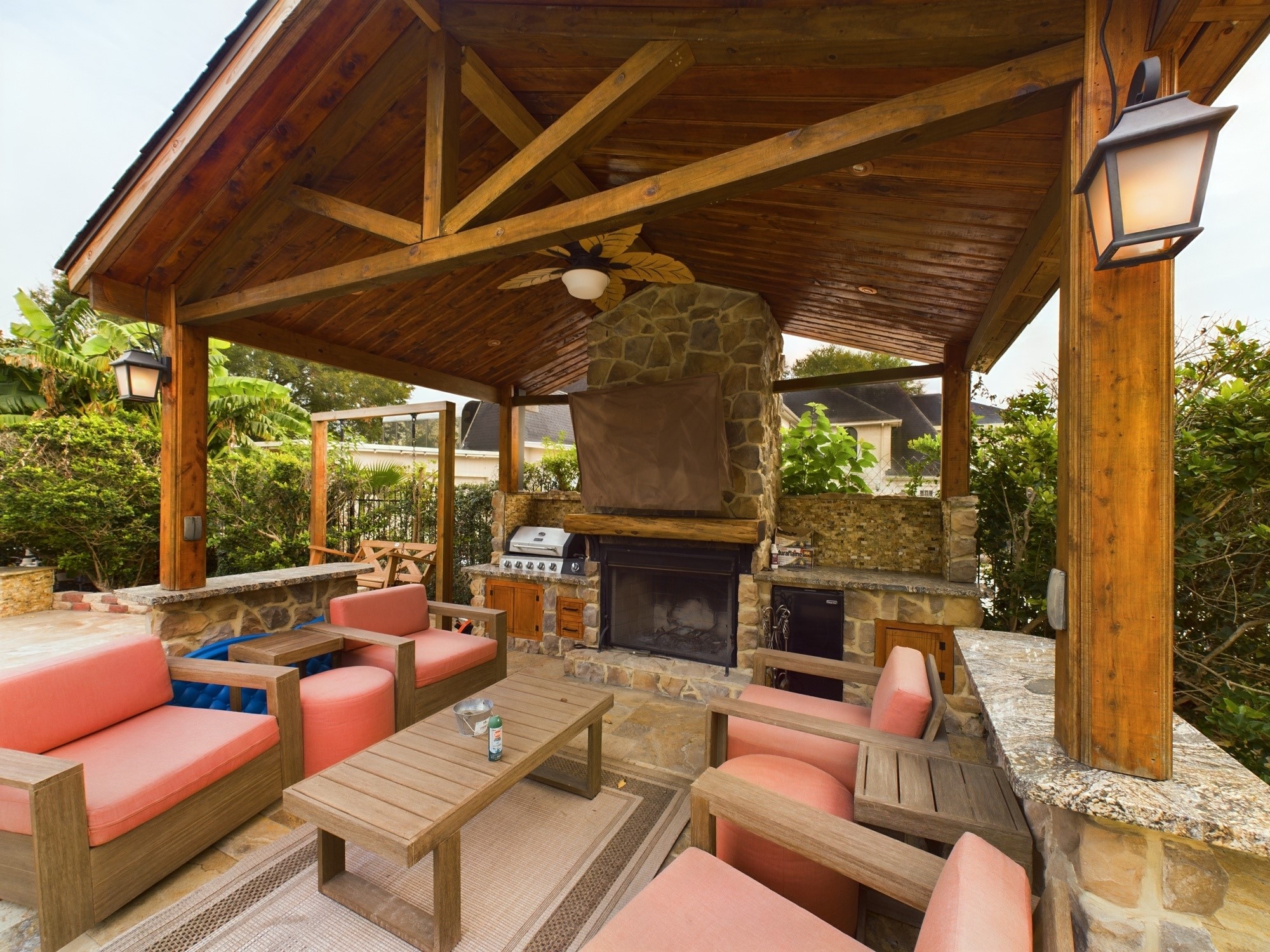 7702 Antoine Drive Houston, TX 77088 - Photo 43 of 50 Entertain Your Guests, Fire-side, Watching the Game on TV while BBQ'ing