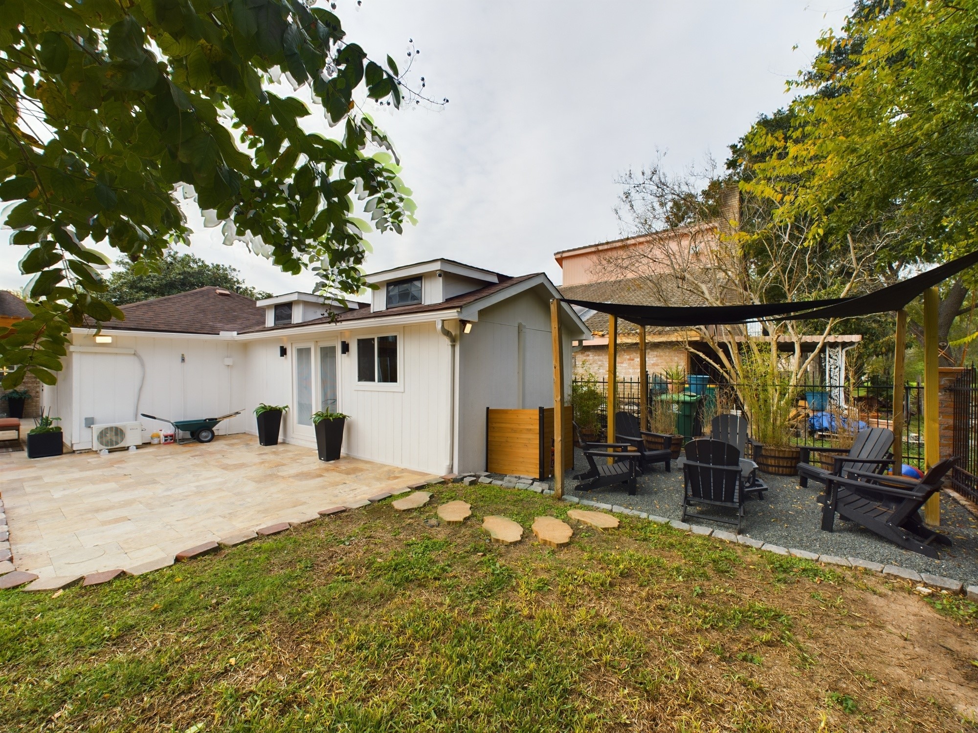 7702 Antoine Drive Houston, TX 77088 - Photo 46 of 50 Firepit at the Rear of the Property as well as Guest Quarters