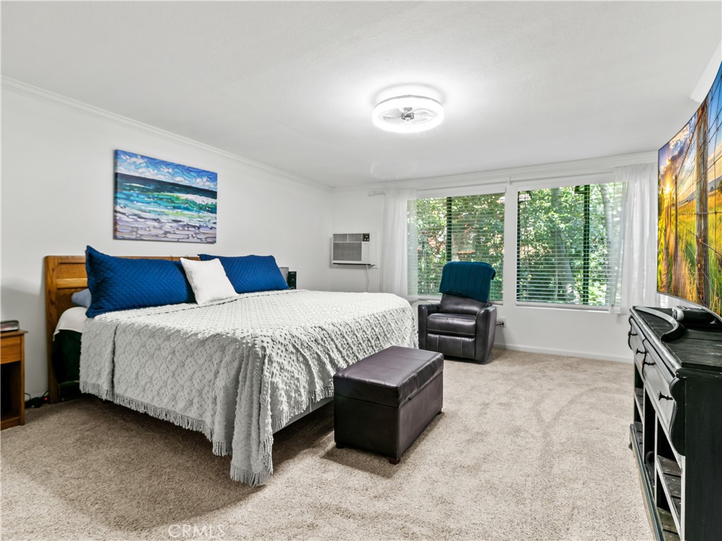 29501 Silverado Canyon Road Silverado, CA 92676 - Photo 11 of 44 Love the HUGE windows in primary bedroom overlooking back patio & creek!