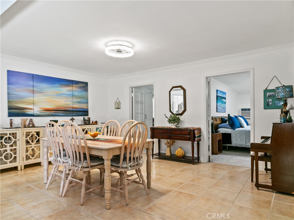 29501 Silverado Canyon Road Silverado, CA 92676 - Photo 10 of 49 Spacious dining room is so open! Looking towards master bedroom (right) and 2nd bedroom (left).