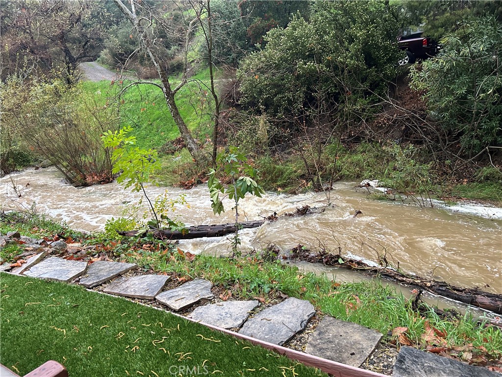 29501 Silverado Canyon Road Silverado, CA 92676 - Photo 36 of 49 Creek during rain. Notice the tiered back yard. Plenty of space for the creek to be high & enjoy the beauty.