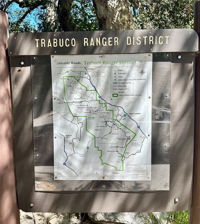 29501 Silverado Canyon Road Silverado, CA 92676 - Photo 44 of 44 Trail map at Maple Springs trail head - plenty of fun!