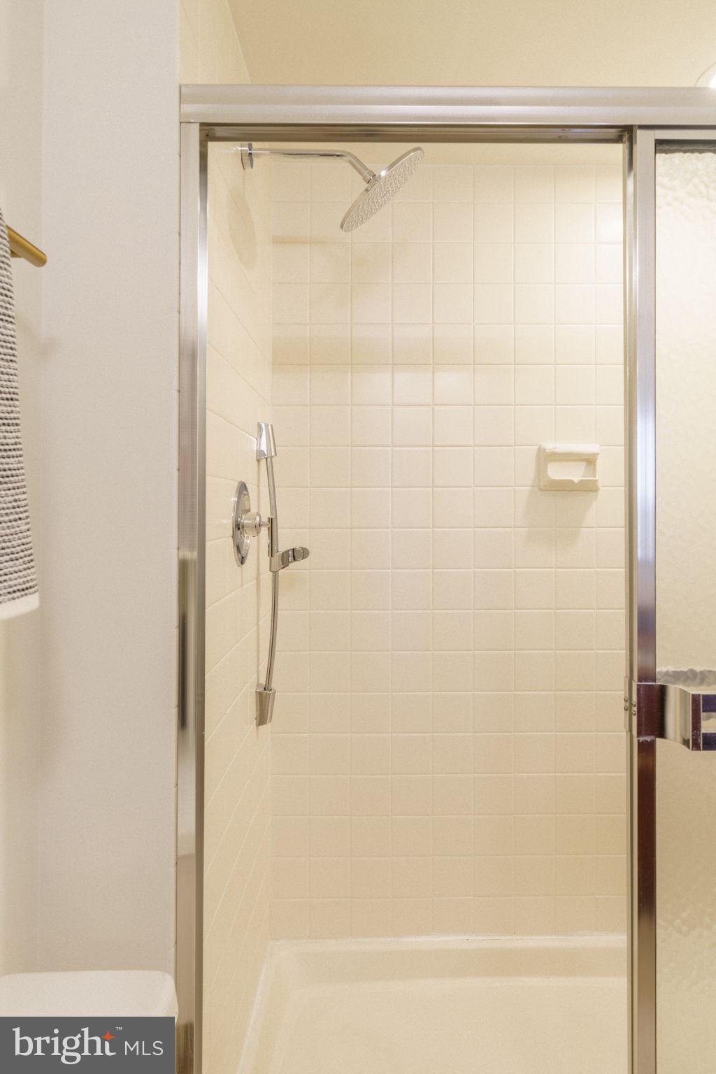 2018-32 Walnut Street, Unit 16GH Philadelphia, PA 19103 - Photo 57 of 78 a bathroom with a shower and a glass door