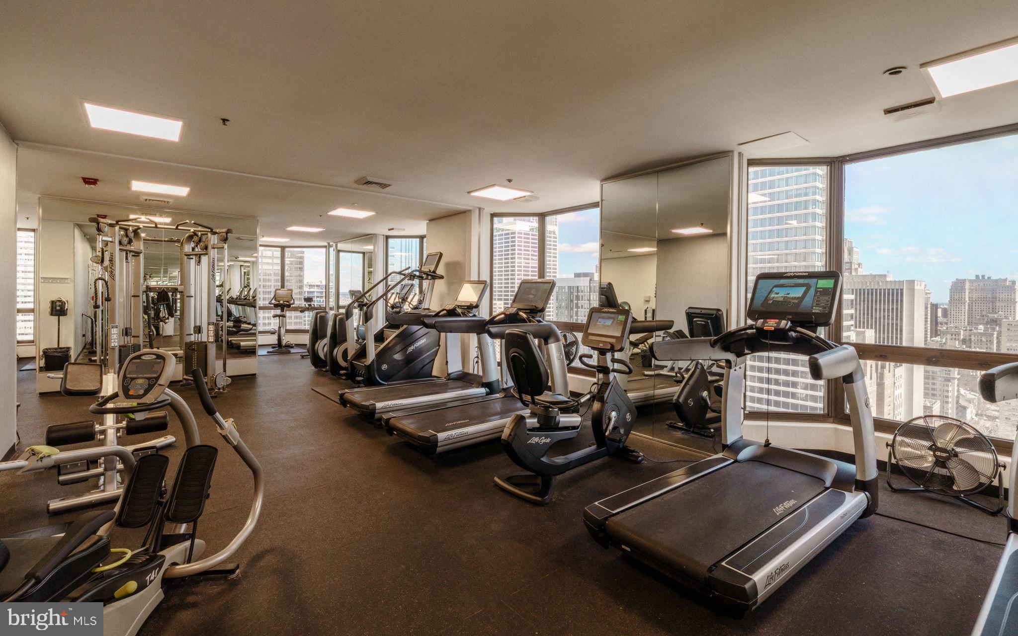 2018-32 Walnut Street, Unit 16GH Philadelphia, PA 19103 - Photo 58 of 78 a view of a room with gym equipment
