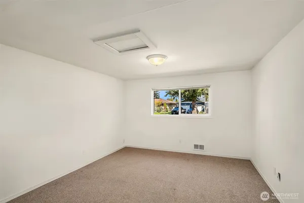 an empty room with a window