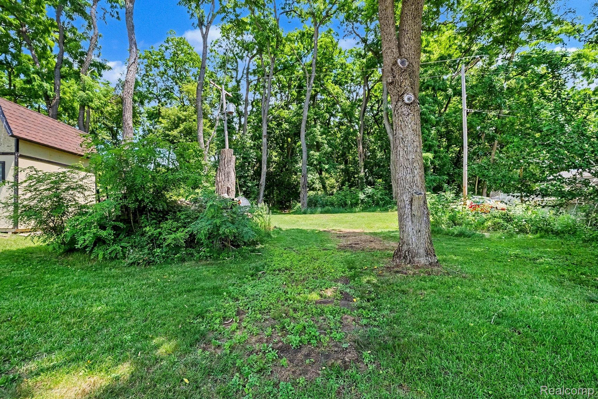 16059 Murray Road Byron, MI 48418 - Photo 25 of 32 Expansive grassy area featuring mature trees and bordering a wooded section