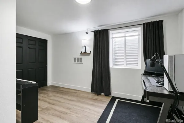 a view of workspace with a window