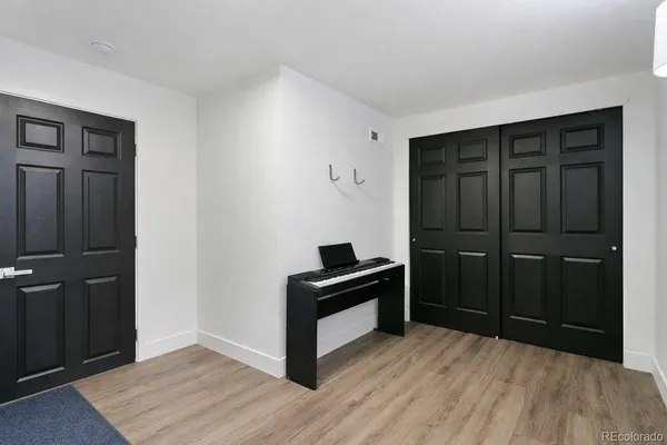 wooden floor and windows in a room