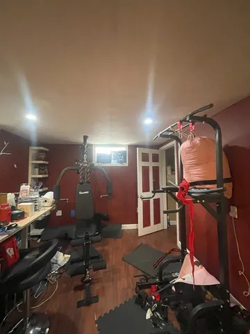 a front view of a house with washer and dryer