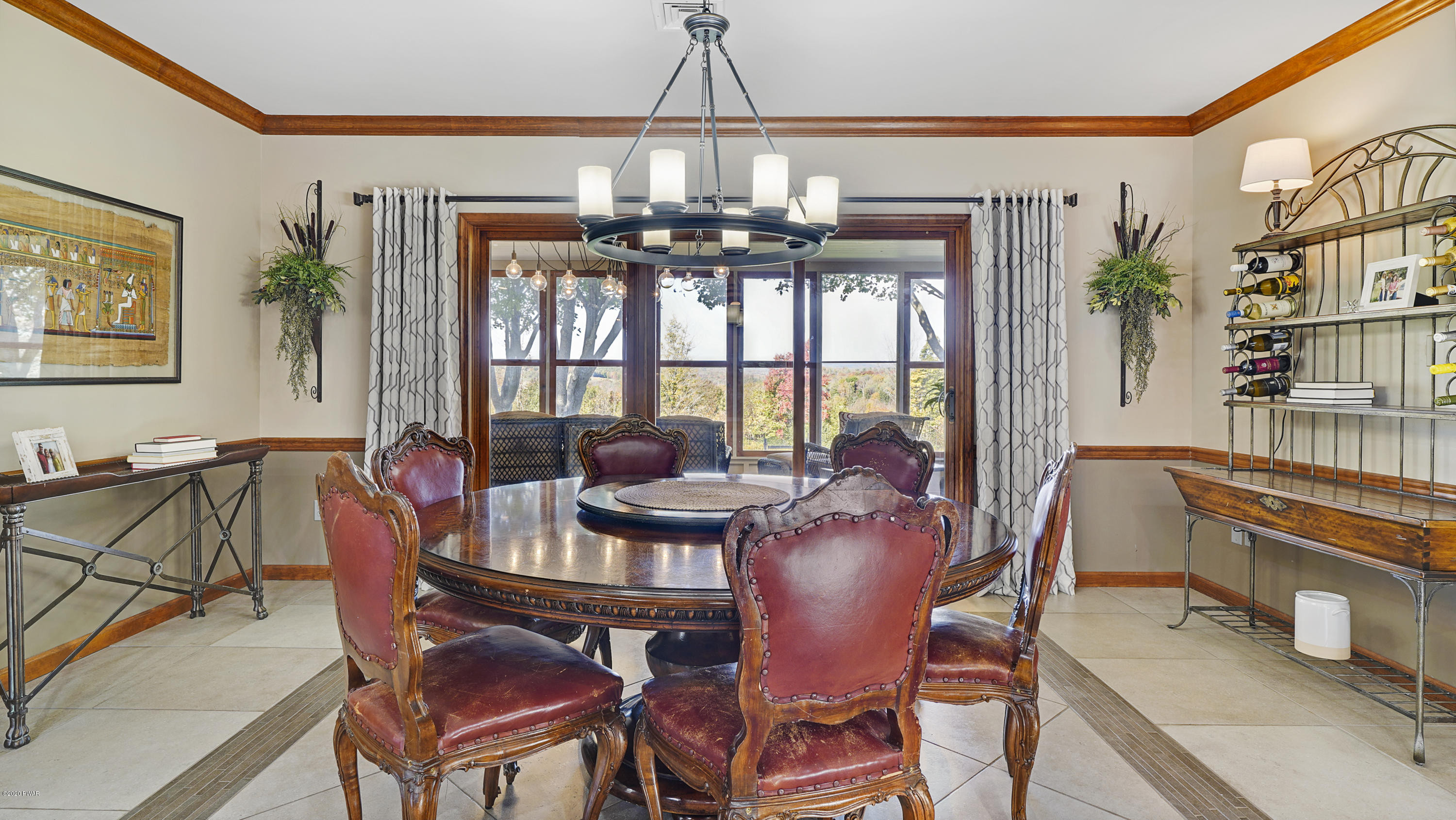 161 J J Road Moscow, PA 18444 - Photo 42 of 73 a view of a dining room with furniture window and outside view