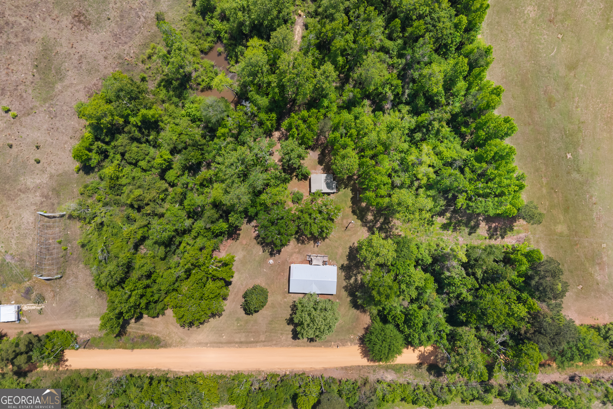 3347 Dickey Road Millen, GA 30442 - Photo 26 of 31 an aerial view of a house with a yard