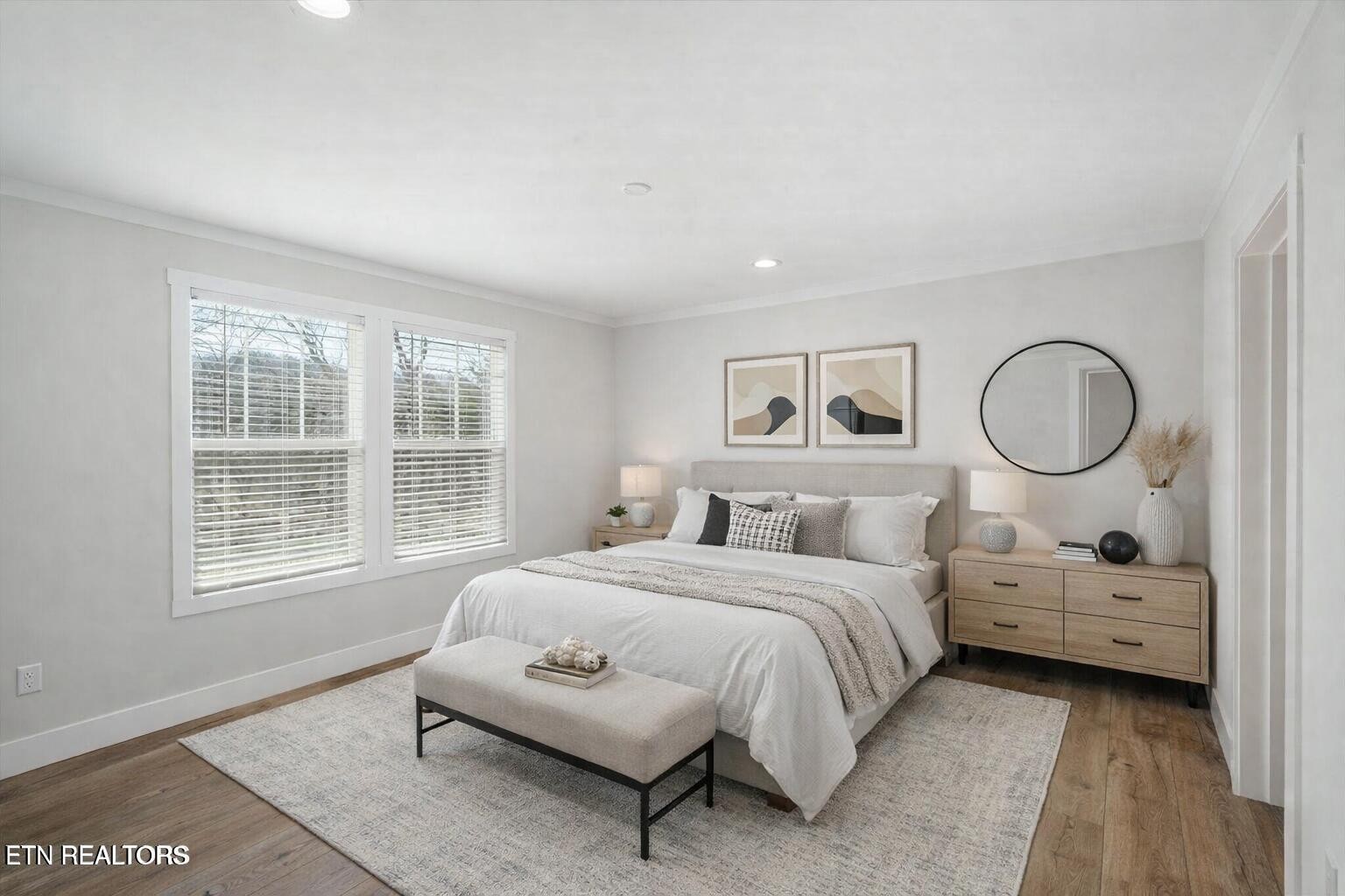 132 Cedarock Lane Rutledge, TN 37861 - Photo 22 of 42 a bedroom with a bed a mirror and a window