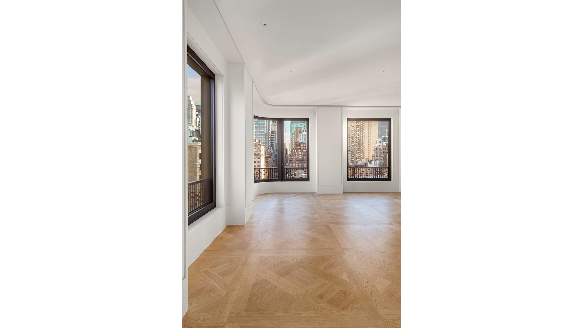 a view of a hallway with an entryway
