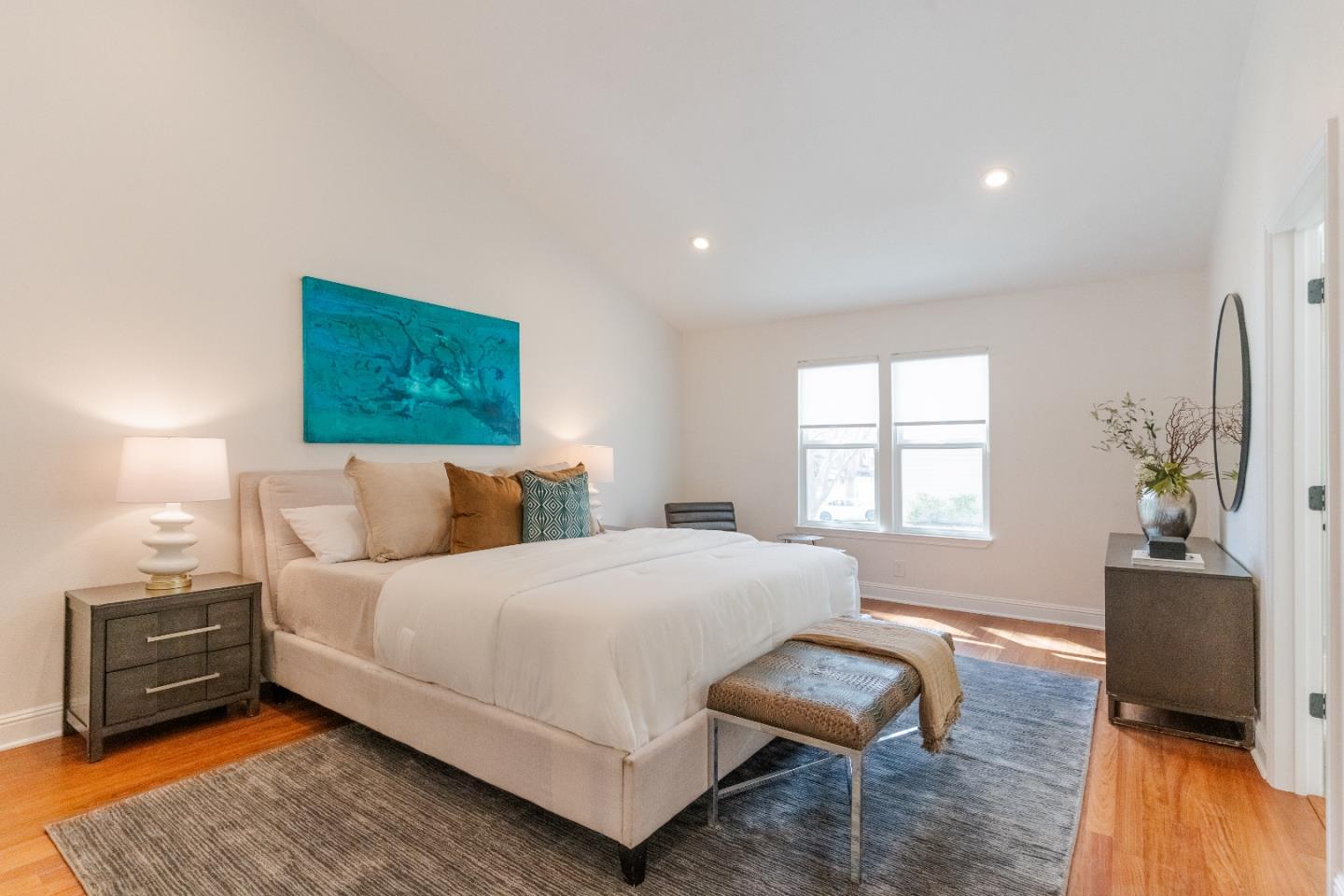 207 Post Street Mountain View, CA 94040 - Photo 23 of 60 a bedroom with a bed and a couch