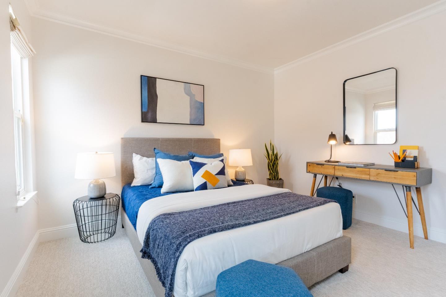 207 Post Street Mountain View, CA 94040 - Photo 36 of 60 a bedroom with bed and a table