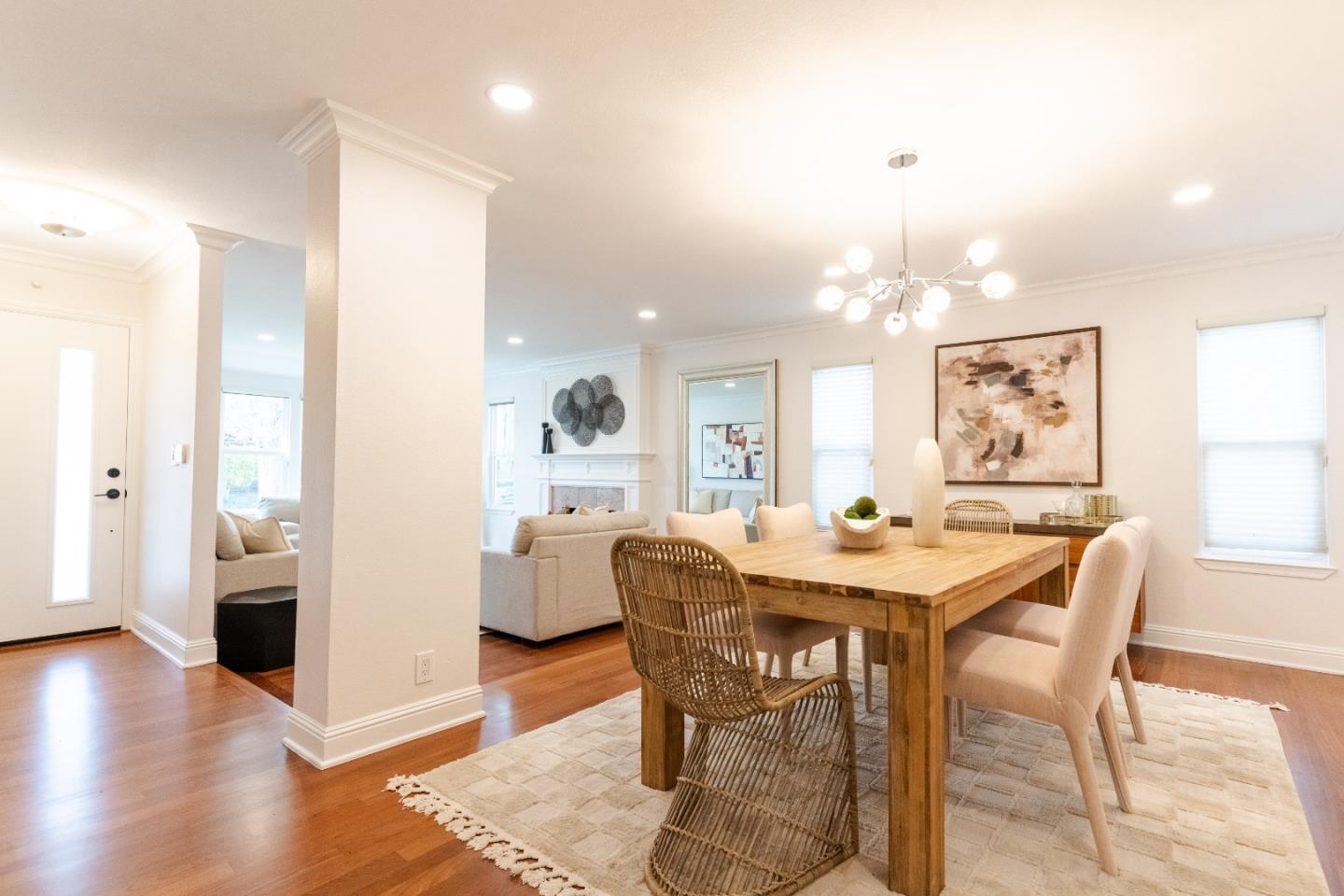 207 Post Street Mountain View, CA 94040 - Photo 4 of 60 a view of a dining room with furniture and wooden floor
