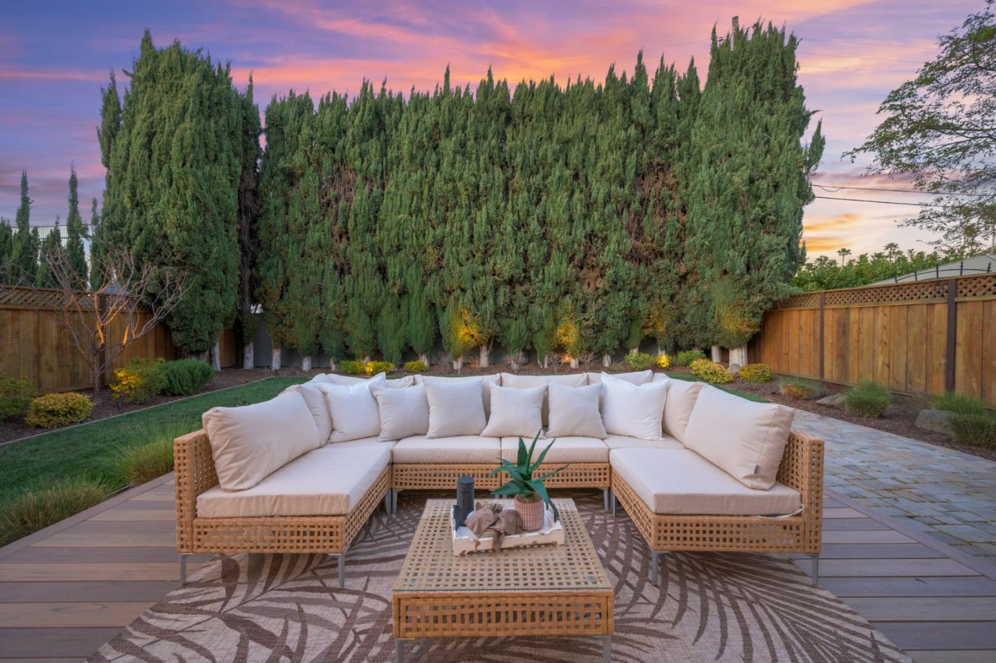 207 Post Street Mountain View, CA 94040 - Photo 45 of 60 a view of a couches in a patio with a yard