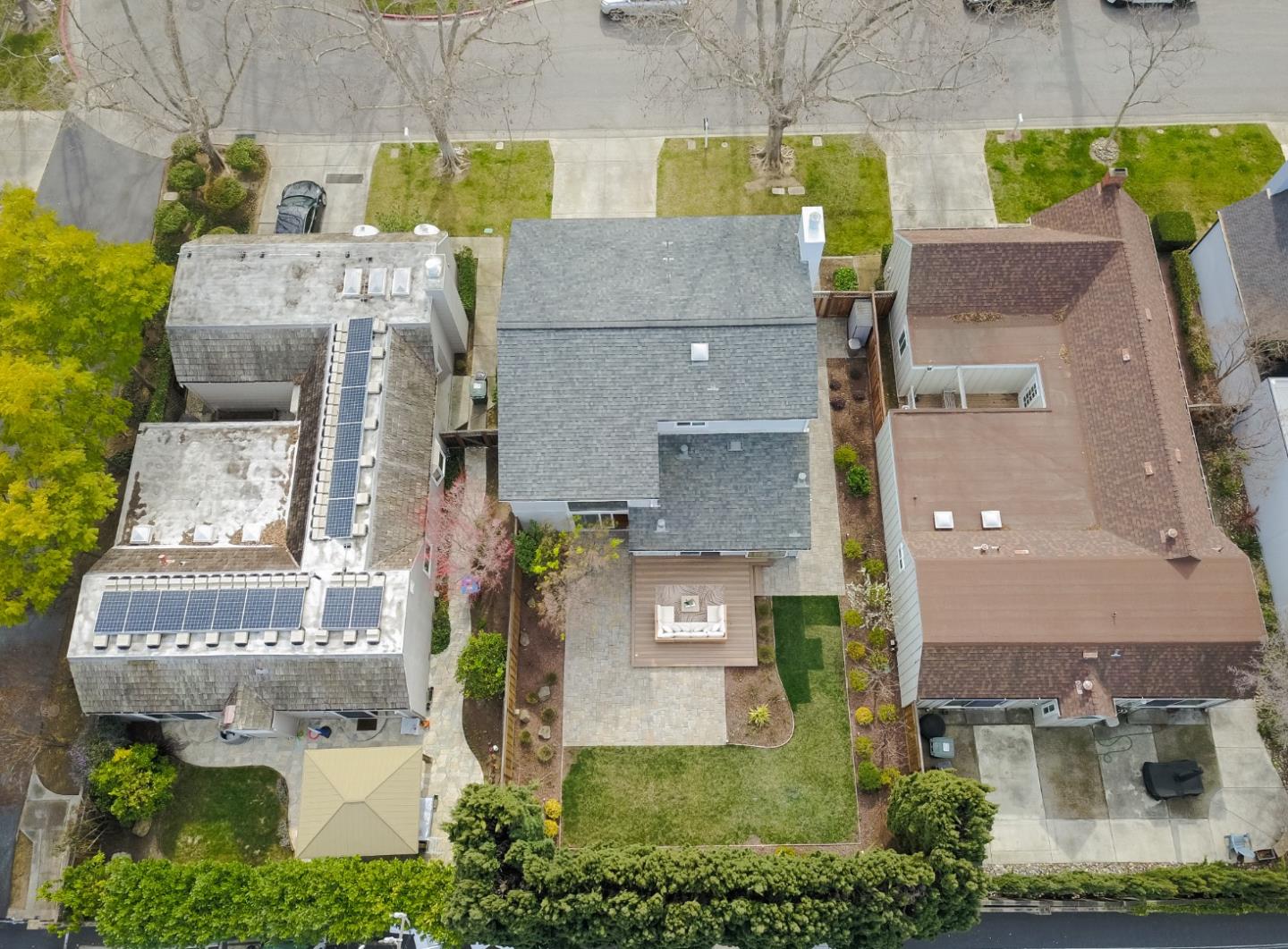 207 Post Street Mountain View, CA 94040 - Photo 51 of 60 an aerial view of a house with yard and outdoor seating