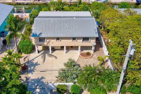 a view of a lake with a house
